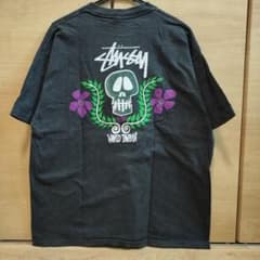 Stussy スカルフラワー 黒フェード - メルカリ