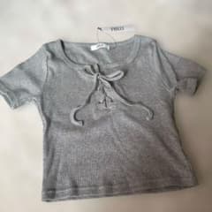 PHILLY レースアップ 半袖Tシャツ グレー Fのサムネイル