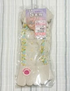 【新品タグ付】5本指ソックス2足組 花柄 シースルー ショート丈 22-24cmのサムネイル