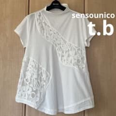 未使用 センソユニコ t.b カットソー 立体刺繍 コットン100% 日本製