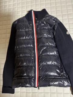 MONCLER ダウンジャケット ネイビー ニット切替のサムネイル