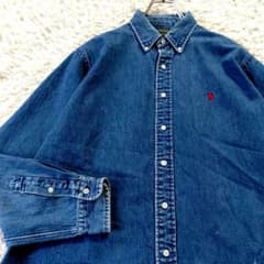 XL Polo Country RRL ラルフローレン ボタンダウンデニムシャツ - メルカリ