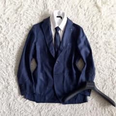 <美品>TAGLIATORE ブルー リネン シルク ジャケット サイズ44 美品>TAGLIATORE ブルー リネン シルク ジャケット サイズ44 - メルカリ