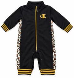 Champion ベビー ロンパース ヒョウ柄 ブラックのサムネイル