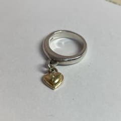 Tiffany & Coティファニーコンビ925 750ハートチャームリング7号のサムネイル