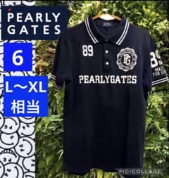 PEARLY GATES パーリーゲイツ ポロシャツ ネイビー 89 サイズ6 - メルカリ