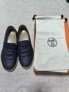HERMES スリッポン スニーカー ネイビー ウミヘビ革 42.5 - メルカリ