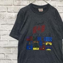 USA製90sヴィンテージTシャツ！シングルステッチ　グレー半袖古着　M0415 - 5