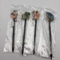 かんざし 髪飾り 4本セット 花モチーフ 和装小物のサムネイル