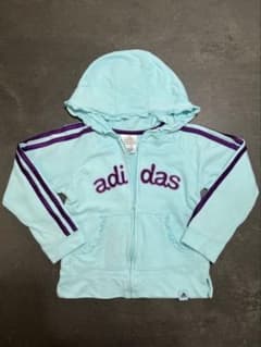 コストコ購入 adidas 4T キッズ パーカー ライトブルー パープルのサムネイル
