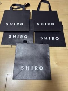 SHIRO ショップ袋 5枚セット 黒のサムネイル