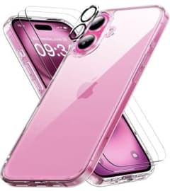 iPhone 16 用 ケース クリア レンズ保護2枚とガラスフィルム2枚付きのサムネイル