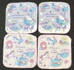 カミオジャパン ハンカチ タオル 4枚セット ユニコーン　ねこ 子供 女の子