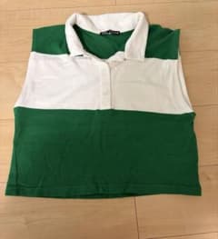 ZARA ノースリーブ グリーン×ホワイトのサムネイル