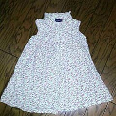90㎝・オーバーパンツ付き☆前ボタンワンピースのサムネイル