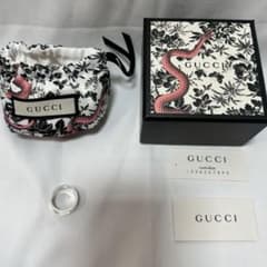 GUCCI シルバーリング イタリア製 付属品完備 13号 ペアリング 婚約 