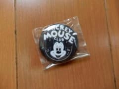 ■ 미사용 MICKEY MOUSE CLUB 미키 마우스 클럽 캔 배지 1-흑백