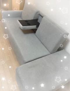 期間限定値下げ！グレー3人掛けソファー＋オットマンノッティ