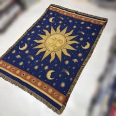 太陽 星 マルチカバー ソファカバー ヴィンテージラグ 185x125 - メルカリ