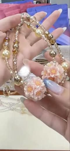 y*5様 LuLu diy ロングストラップ 紫陽花(変色)のサムネイル
