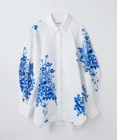 t*a様 ENFOLD ホワイト ブルー 花柄 長袖シャツ ブラウス t*a様 ENFOLD ホワイト ブルー 花柄 長袖シャツ ブラウス - メルカリ
