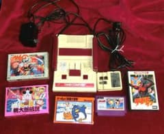 ファミコン　純正RFケーブル　完動確認済　ソフト５本付　送込のサムネイル