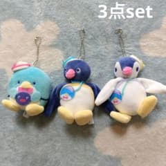 【526】ピングー ピンガ タキシードサム コラボ マスコット キーホルダー