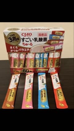 CIAO すごい乳酸菌チュール猫用 60本 期限2027年5月 - メルカリ