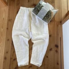 ❇︎ハンドメイド❇︎もんぺパンツ サルエルタイプ 天日干しリネン