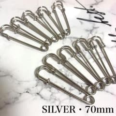 카부토핀 실버 70㎜ 7cm 10개 퀼트 브로치 핸드메이드