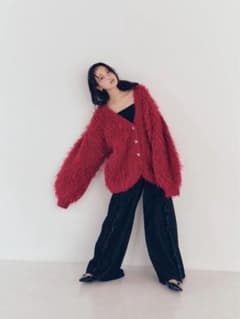 wide fringe denim pantsのサムネイル