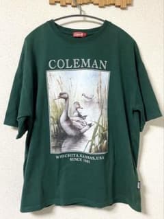 Coleman アニマル柄 Tシャツ グリーン Lサイズ キャンプ アウトドアのサムネイル