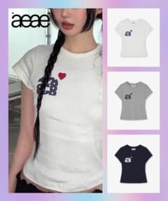 aeae DOT SMALL LETTER TEE [NAVY]のサムネイル