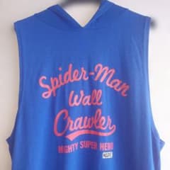 Long tank top hoodie, blue, Spider-Man, Marvel, size M, brand new.