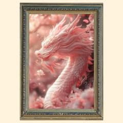 春の祝福を運ぶ優しき龍｜桃龍 No.43｜開運ヒーリングアート - メルカリ