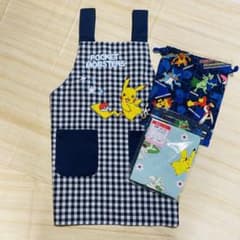 pi-yo様専用❗️ポケモン★ピカチュウ⭐︎エプロン、三角巾⭐︎110サイズ❤️美品❤️