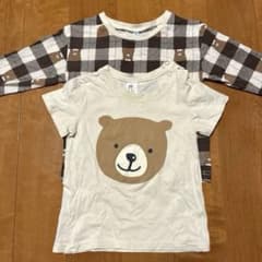 ベビー服 くま柄 トップス 2枚セット