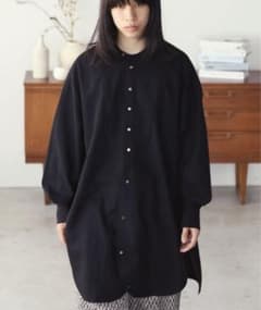 Aphlotus サイドスリットデザイン L/S ロング オフィサーシャツのサムネイル