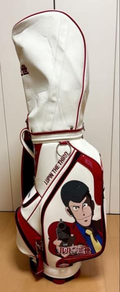 超貴重品　ルパン三世 ゴルフバッグ HEIWA ホワイト/レッド 超貴重品 ルパン三世 ゴルフバッグ HEIWA ホワイト/レッド - メルカリ