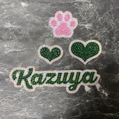 デコうちわ デコ文字 デコストーン デコパーツ うちわ 【 Kazuya