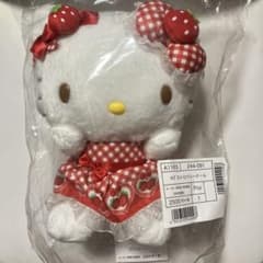 ハローキティ　ストロベリードール　ぬいぐるみ　いちご　リボン　ドレス　レアのサムネイル