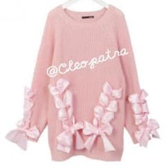 one spo リボンニットワンピース 【ピンク】のサムネイル