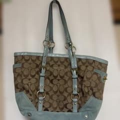 COACH シグネチャー トートバッグ ライトブルーのサムネイル