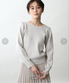 洗えるスリーブコンシャスリブニット　インディヴィのサムネイル