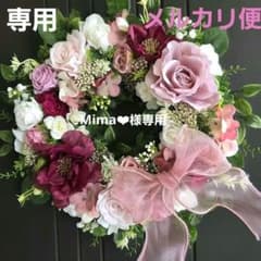 フラワーリース 風薫る6 咲き誇る花たち 大きめ 玄関リース 造花