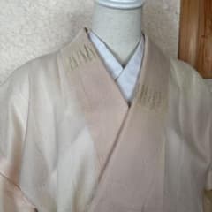 夏着物☆ピンクベージュ☆赤城紬 夏着物☆ピンクベージュ☆赤城紬 - メルカリ