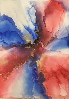 アルコールインクアート 抽象画