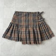 美品♡現行♡バーバリーロンドン プリーツチェック ウールミニキルト  
