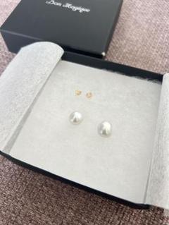 ボンマジックBon Magique 南洋白蝶バロックパールピアス9mm ボンマジックBon Magique 南洋白蝶バロックパールピアス9mm