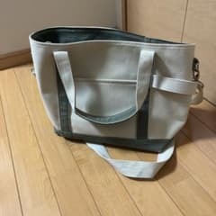 BACK NUMBER トートバッグ ベージュ グレーのサムネイル